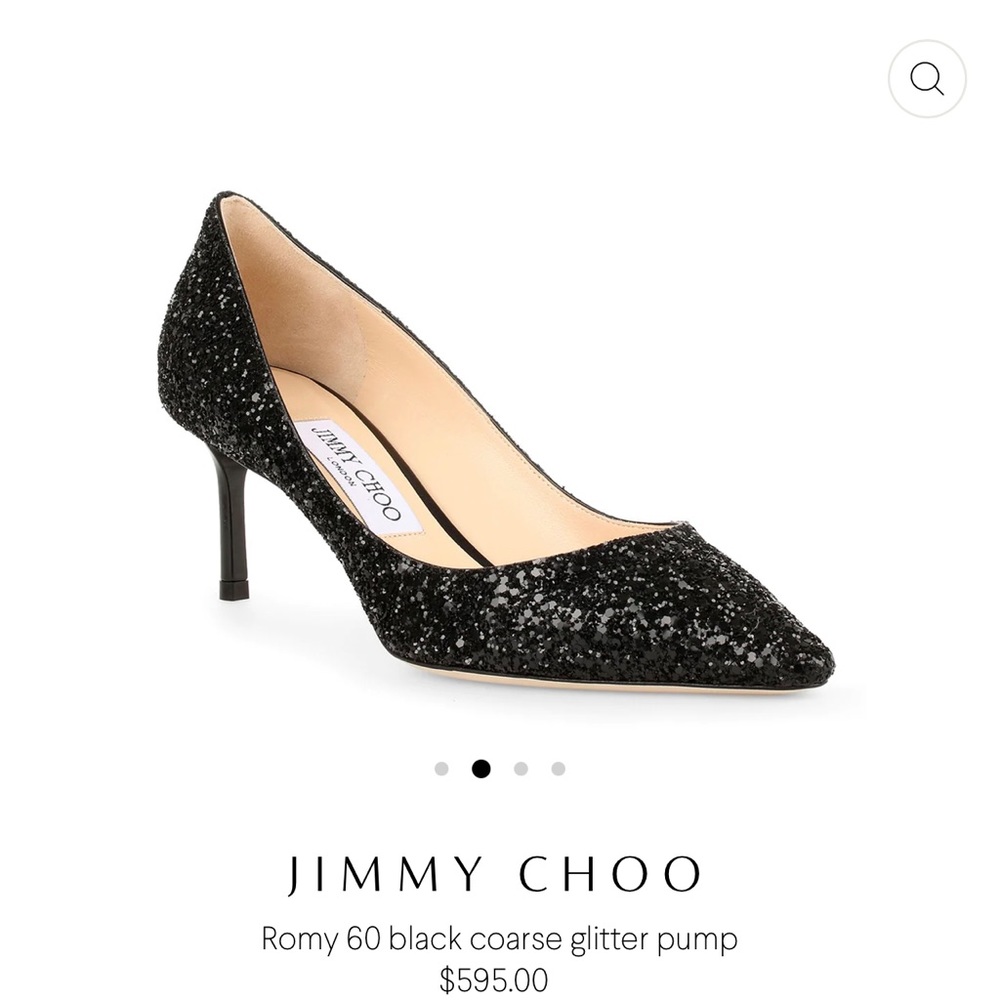 Jimmy Choo Romy 60 black coarse glitter pump